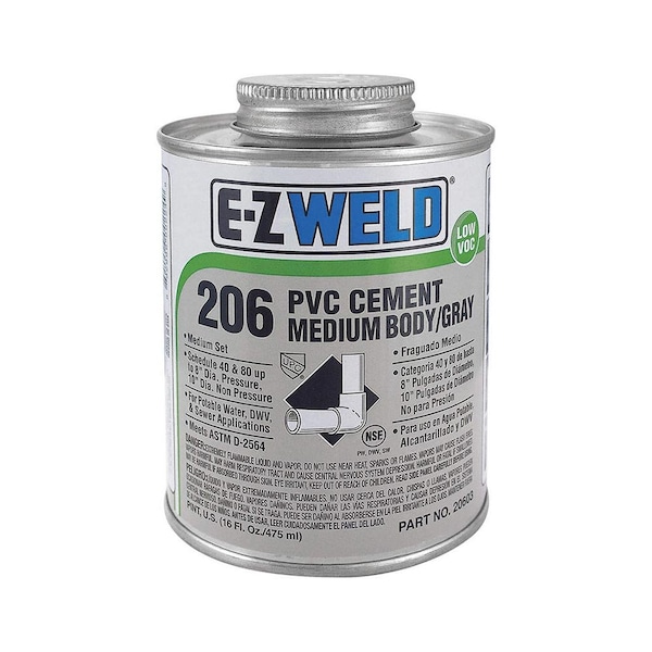 Thrifco Plumbing 32 Oz H.D. PVC Cement Grey 6622223 - main